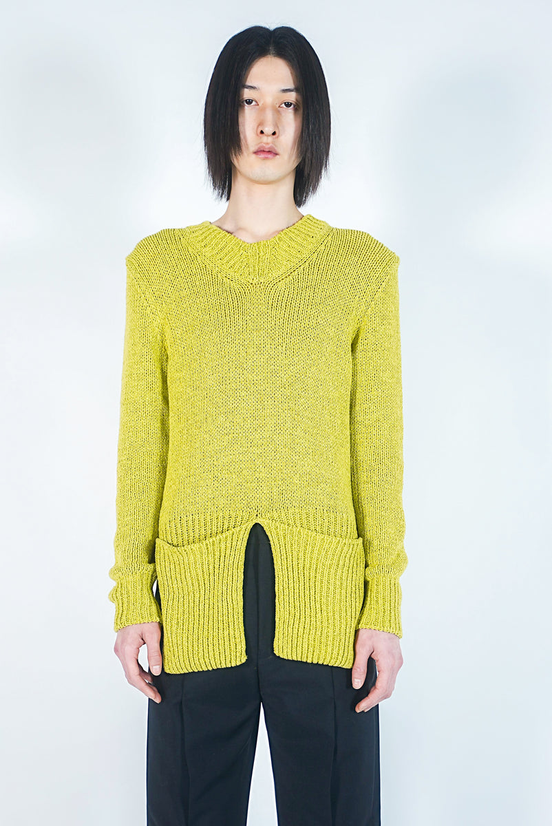 T/SEHNE SS23 SPLIT-POCKET CHUNKY PULLOVER – STRONG