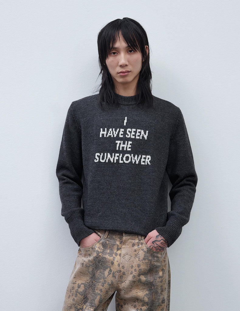 柄デザイン無地sunflower sweater  セーター　strong ours