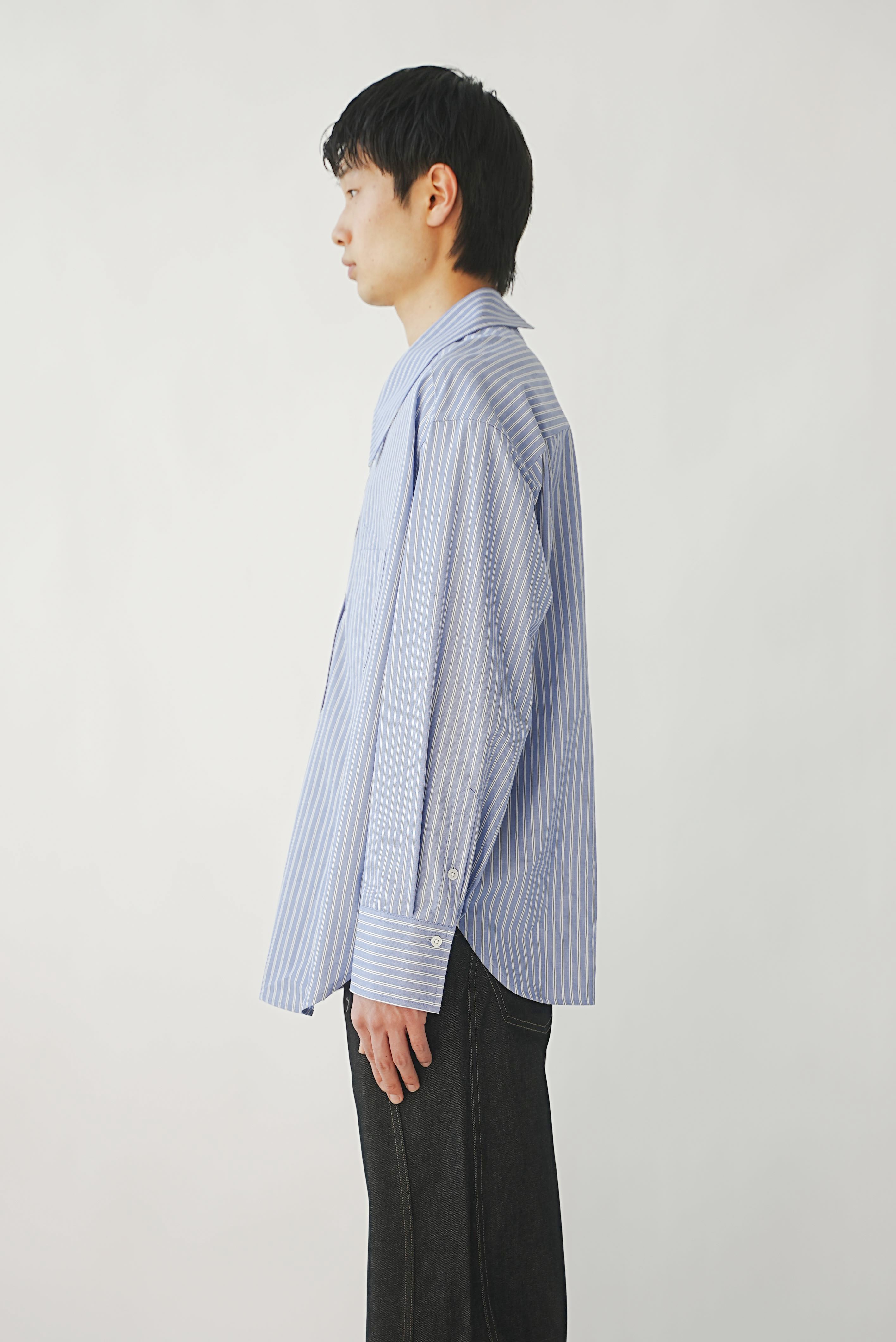 COMMISSION SS23 BOARD SHIRT BLUE STRIPE – STRONG