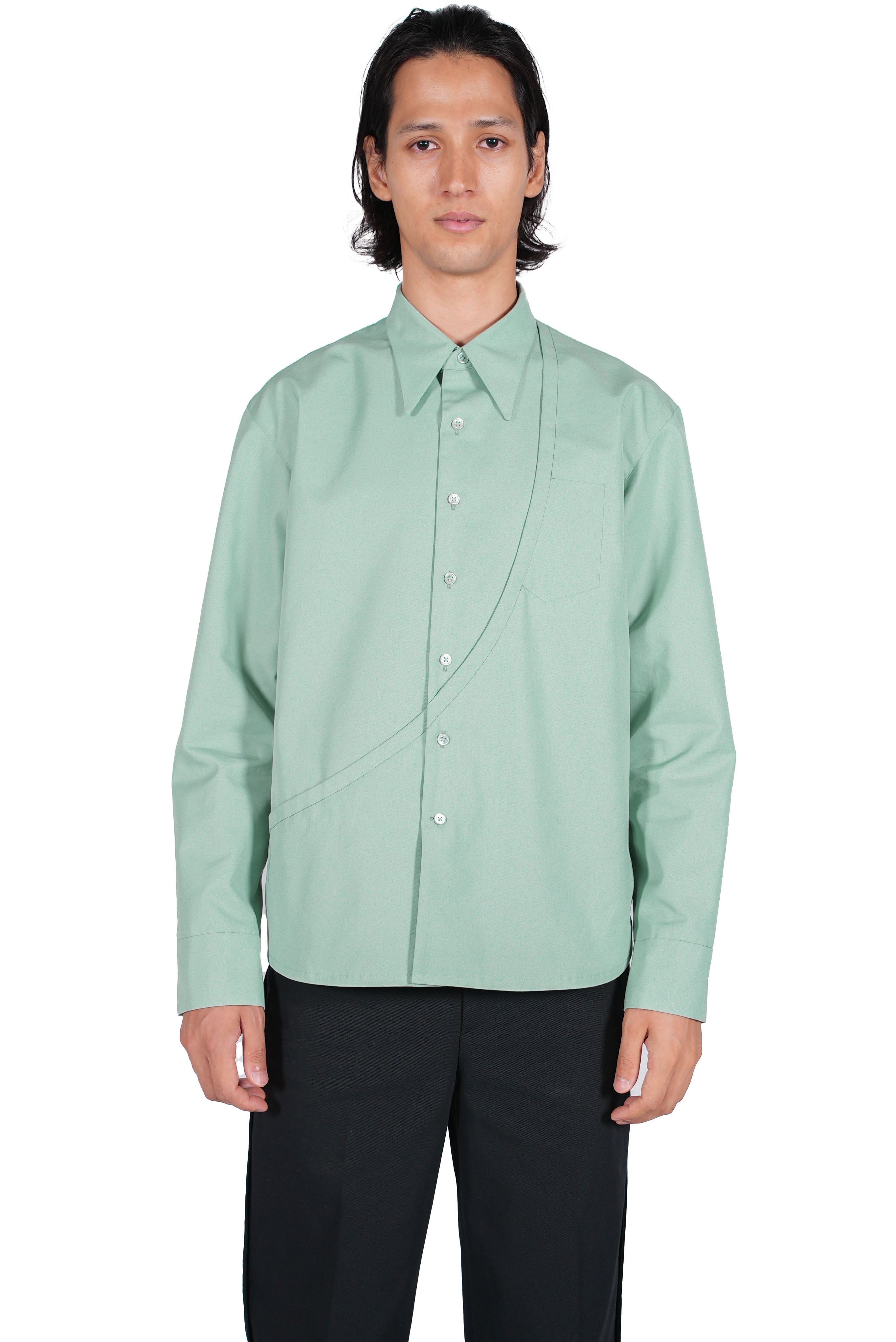 18,500円ours strong 002 green shirt jacket